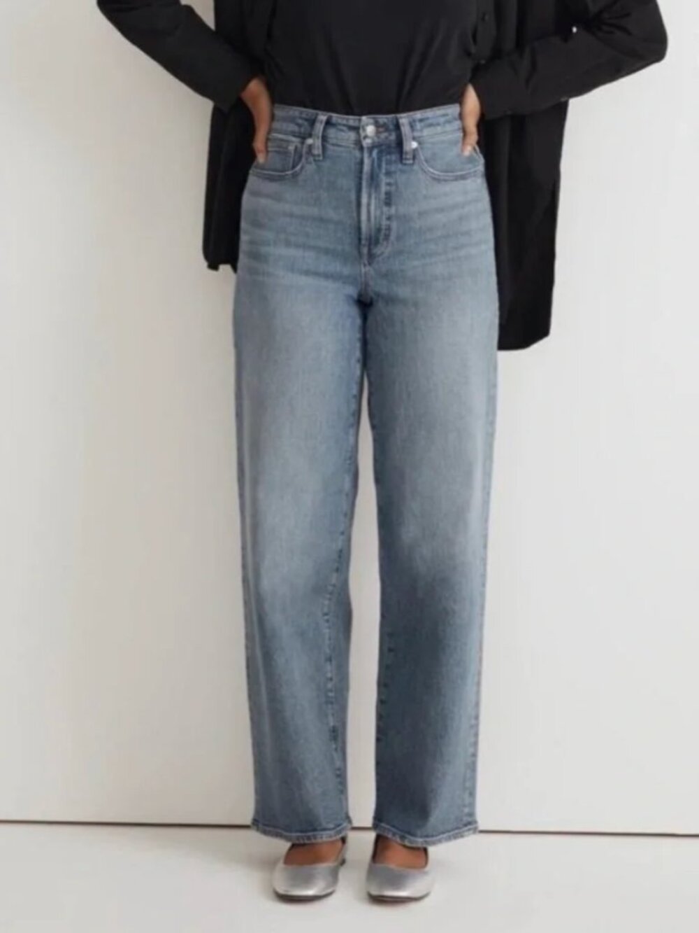 Madewell The Curvy Perfect Vintage Wide Leg light Blue Jean Women's Size 24